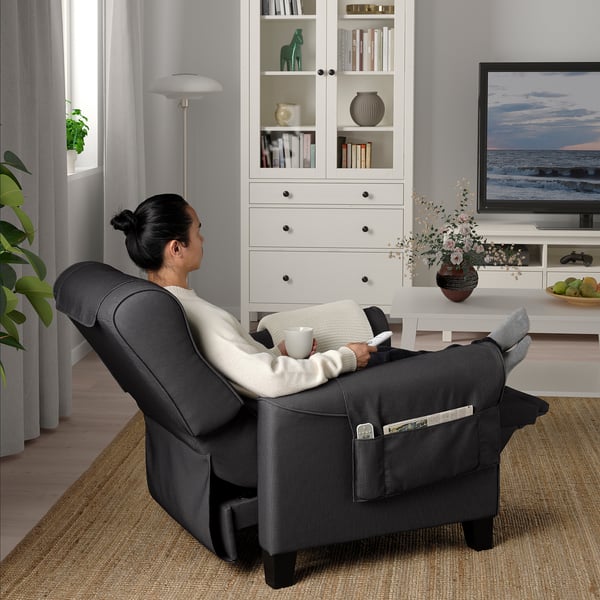 MUREN recliner, Remmarn dark grey, 85x97x94 cm