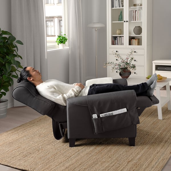 MUREN recliner, Remmarn dark grey, 85x97x94 cm