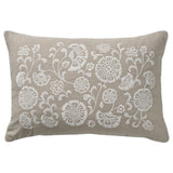 MURSENAP cushion, beige white/embroidery, 40x58 cm