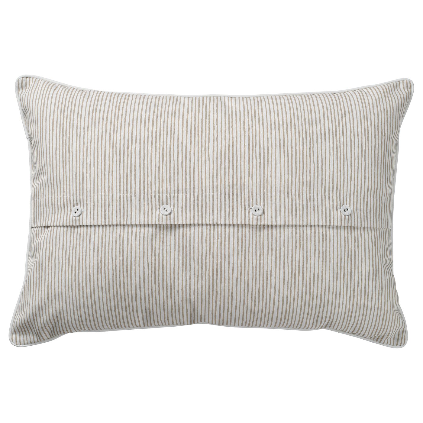 MURSENAP cushion, beige white/embroidery, 40x58 cm