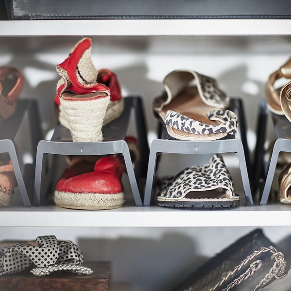 MURVEL shoe organiser, grey, 14x14x24 cm