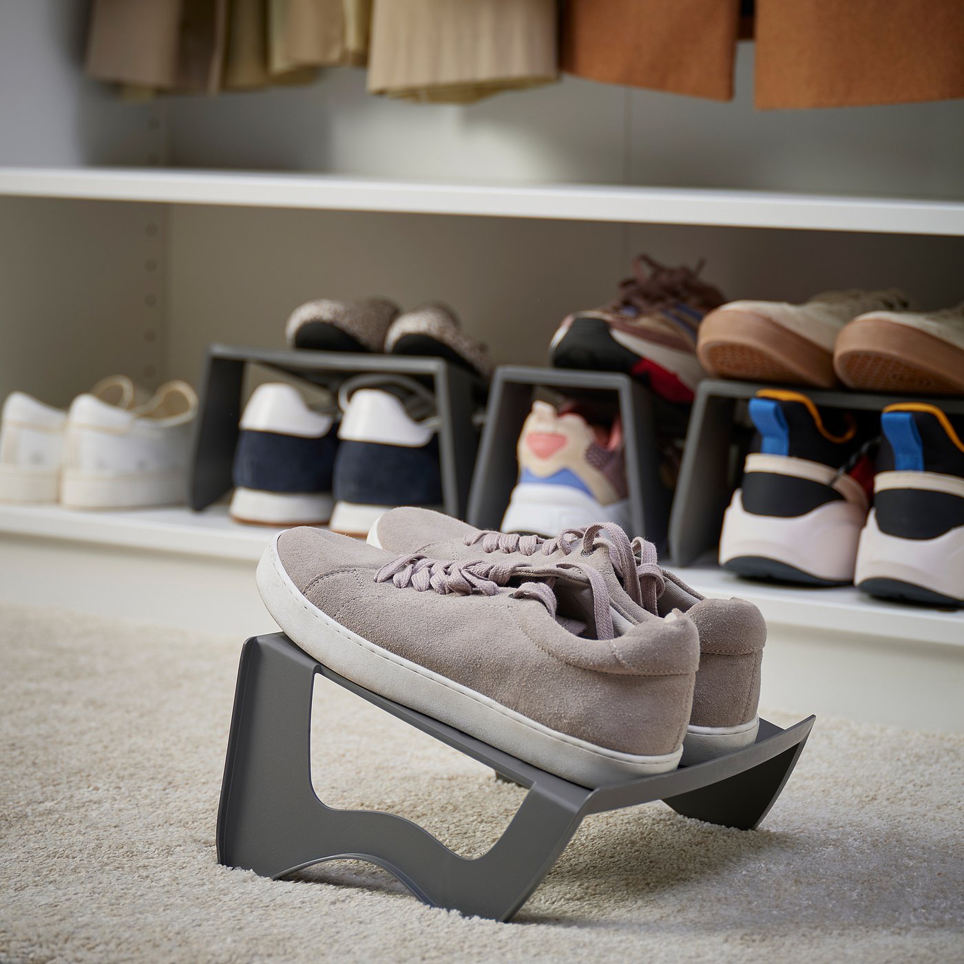 MURVEL shoe organiser, grey, 27x14x25 cm