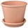 MUSKOTBLOMMA - MUSKOTBLOMMA Plant pot with saucer, in/outdoor terracotta, 24 cm