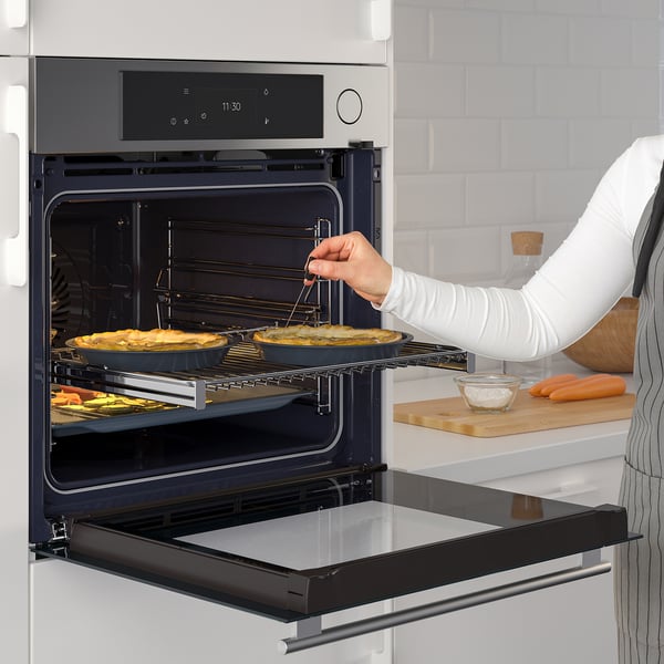 MUTEBO forced air oven with full steam, IKEA 700 stainless steel colour, 59.5x59.4x56.7 cm