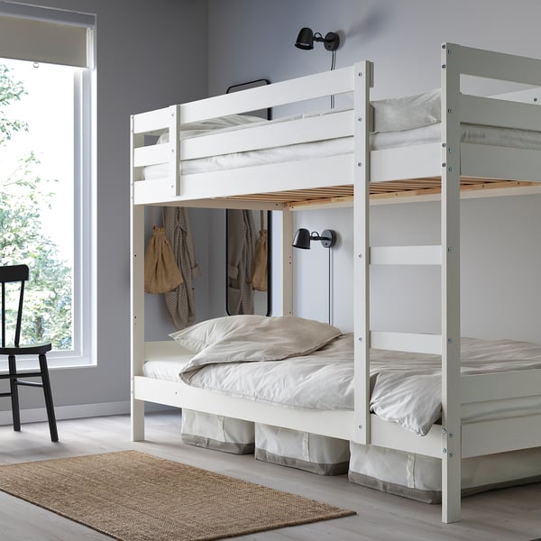 MYDAL bunk bed frame, white, 90x200 cm