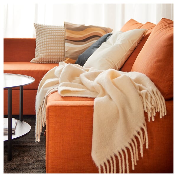 MYGGBLOMSTER cushion cover, beige/multicolour, 50x50 cm