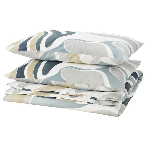 MYGGLASVINGE - MYGGLASVINGE Duvet cover and 2 pillowcases, multicolour, 240x220/50x80 cm