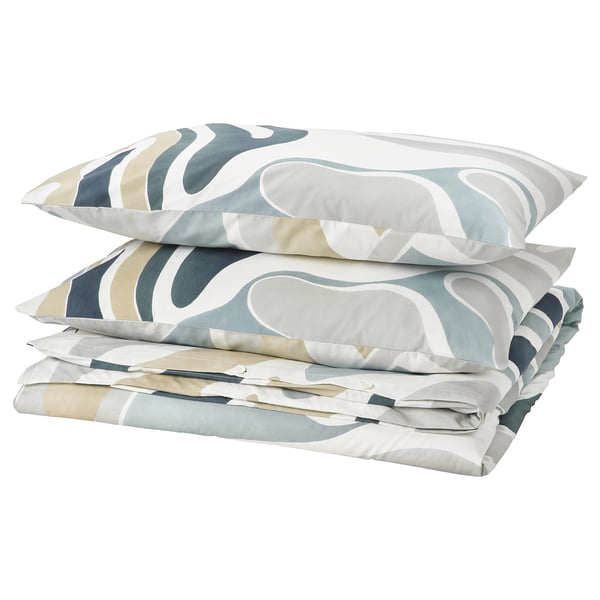 MYGGLASVINGE - MYGGLASVINGE Duvet cover and 2 pillowcases, multicolour, 240x220/50x80 cm