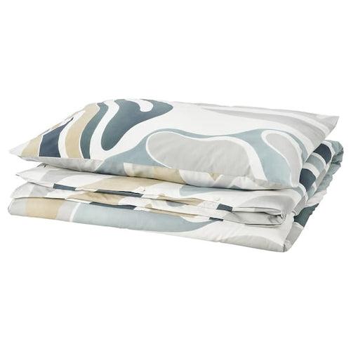 MYGGLASVINGE - MYGGLASVINGE Duvet cover and pillowcase, multicolour, 150x200/50x80 cm