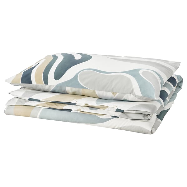 MYGGLASVINGE - MYGGLASVINGE Duvet cover and pillowcase, multicolour, 150x200/50x80 cm