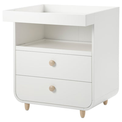 MYLLRA - Changing table with drawers, white