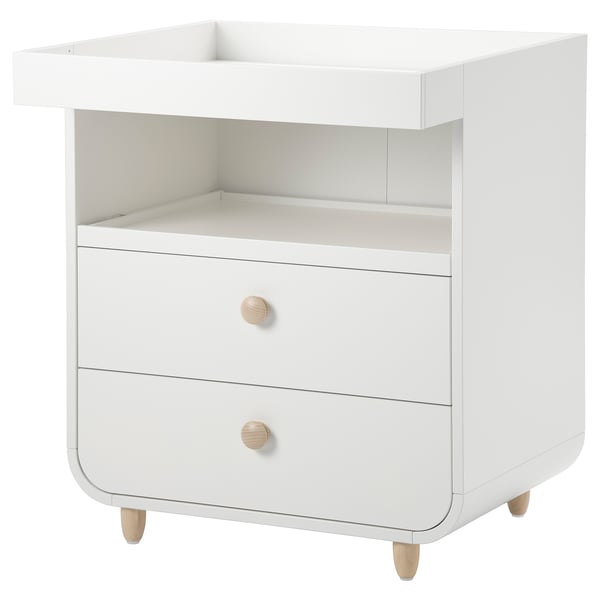 MYLLRA changing table with drawers, white, 85x97x79 cm