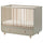 MYLLRA - Cot with drawer, beige,60x120 cm