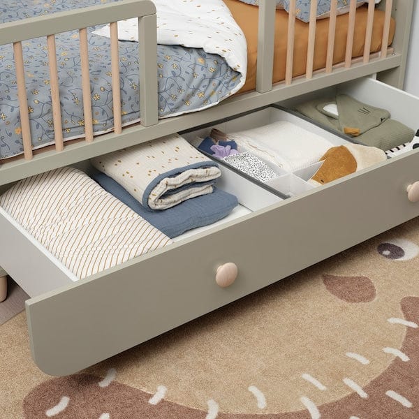 Ikea MYLLRA - Cot with drawer, beige,60x120 cm