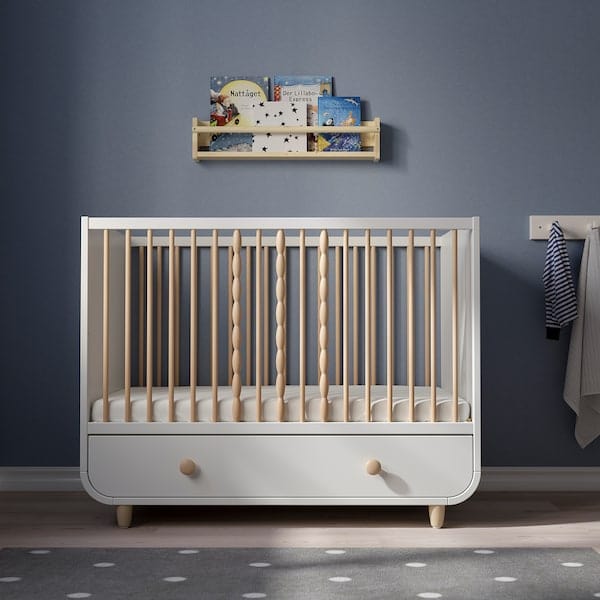Ikea MYLLRA - Cot with drawer, white,60x120 cm