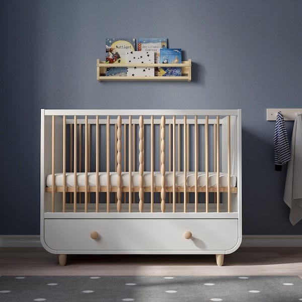 Ikea MYLLRA - Cot with drawer, white,60x120 cm