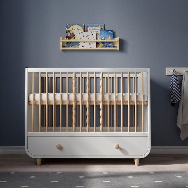 Ikea MYLLRA - Cot with drawer, white,60x120 cm