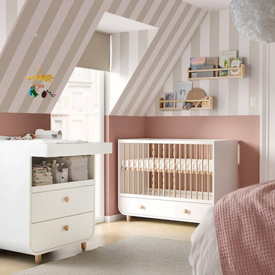 MYLLRA - Set of 2 baby furniture, white,60x120 cm