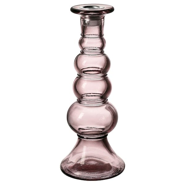 Ikea MYRMOSAIK - Candelabra, pink,22 cm