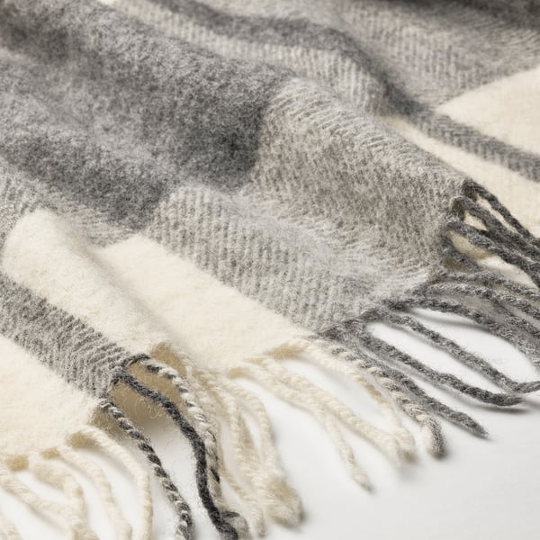 MYRULL throw, light grey, 130x170 cm