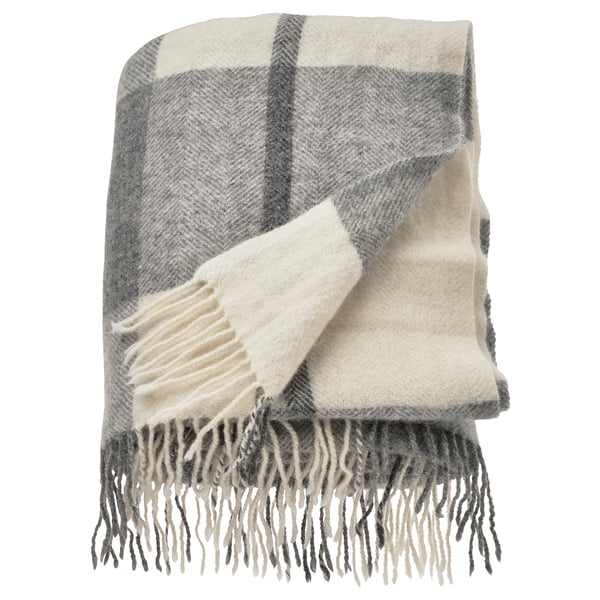 MYRULL throw, light grey, 130x170 cm