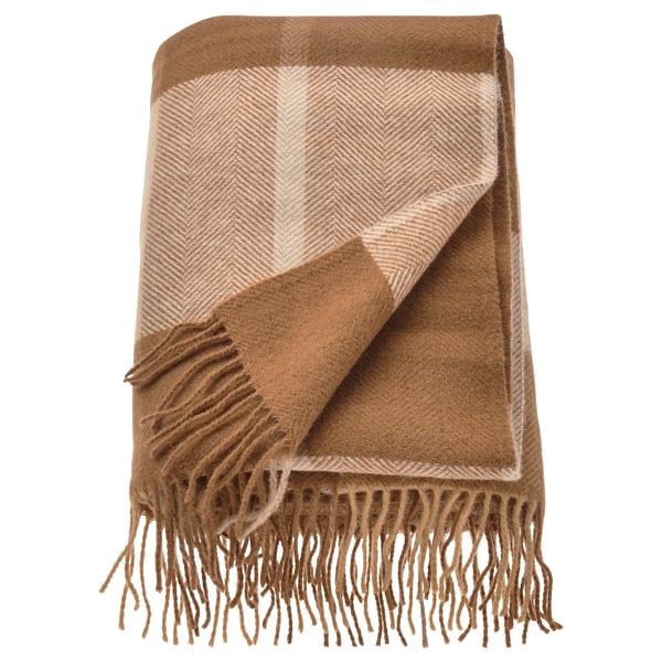 MYRULL throw, light brown, 130x170 cm