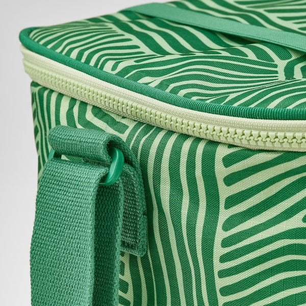 NÄBBFISK - Cooling bag, patterned/green, 36x26x22 cm