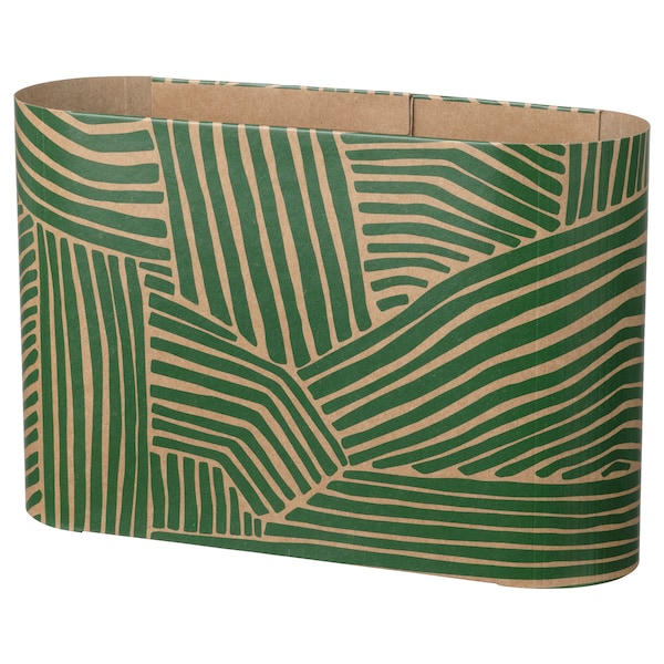 NÄBBFISK - Napkin holder, paper/patterned green, 15x22 cm