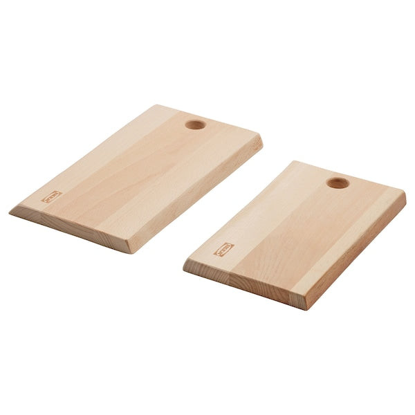 NÄBBFISK - Set of 2 trays/chopping boards, beech