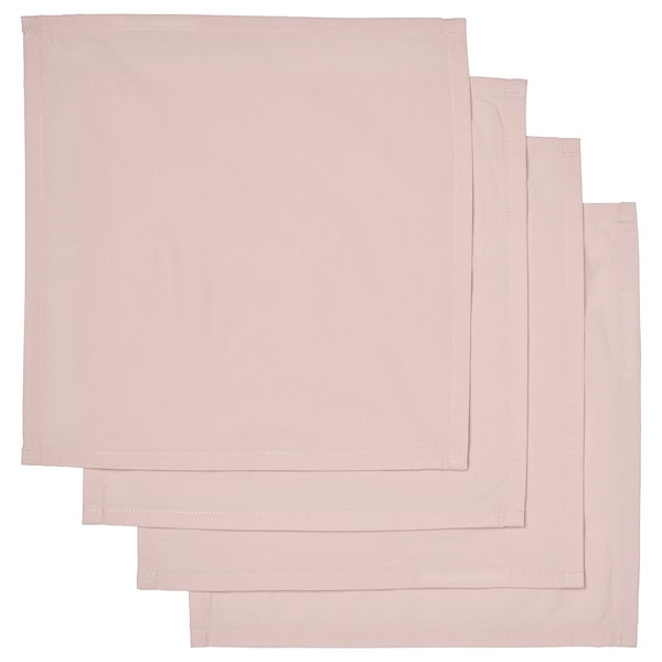 NÄBBFISK - Napkin, light pink/white, 30x30 cm