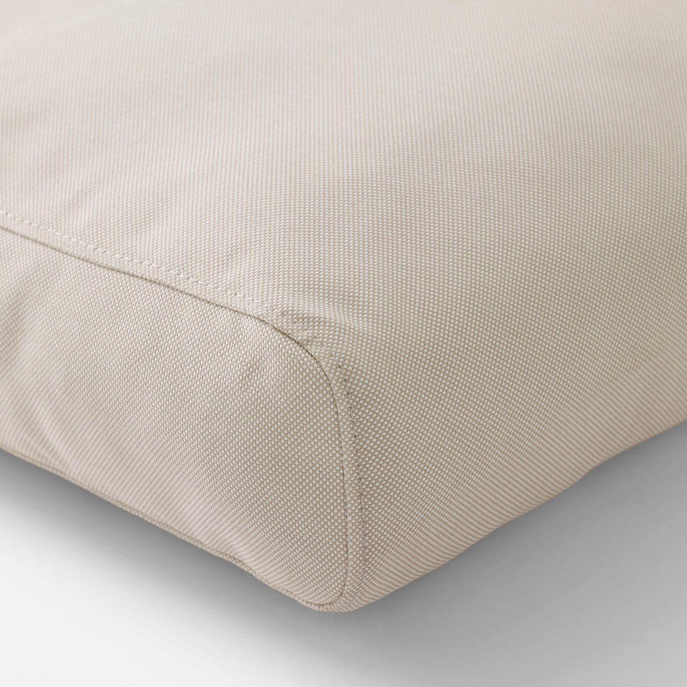 NÄMMARÖ 2-seat modular sofa, outdoor, light brown stained/Frösön/Duvholmen beige, 126 cm
