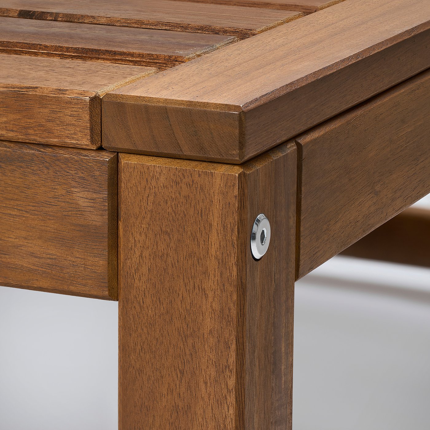 NÄMMARÖ 2-seat modular sofa, outdoor light brown stained/Kuddarna light grey-beige, 162 cm