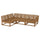 NÄMMARÖ corner sofa, 3-seat, outdoor light brown stained, 264 cm