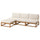 NÄMMARÖ 3-seat modular sofa w chaise longue, outdoor light brown stained/Frösön/Duvholmen beige, 243x86x173 cm