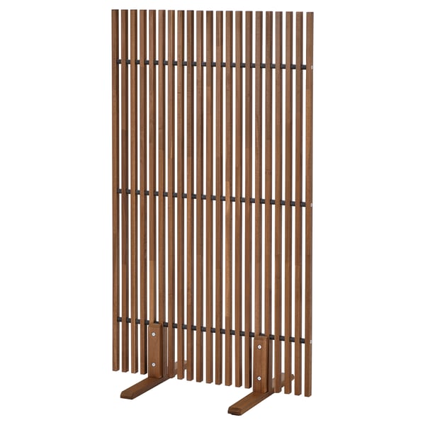 NÄMMARÖ privacy screen, light brown stained indoor/outdoor, 140x80x50 cm