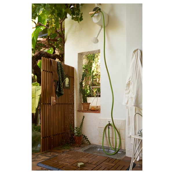 NÄMMARÖ privacy screen, light brown stained indoor/outdoor, 140x80x50 cm