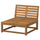 NÄMMARÖ modular easy chair, outdoor/light brown stained, 81x70x92 cm