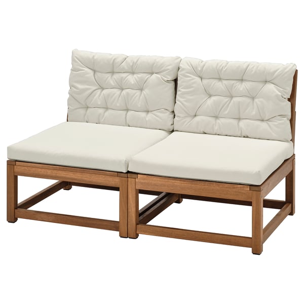NÄMMARÖ backrest for modular sofa, outdoor, light brown stained, 60x56 cm