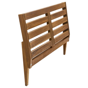 NÄMMARÖ backrest for modular sofa, outdoor, light brown stained, 77x56 cm