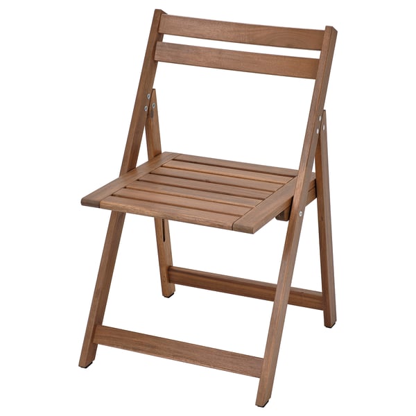 NÄMMARÖ chair, outdoor, foldable/light brown stained, 49x81x50 cm