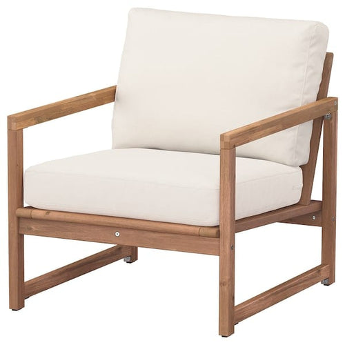 NÄMMARÖ - Garden relaxation chair, mordant light brown/Frösön/Duvholmen beige