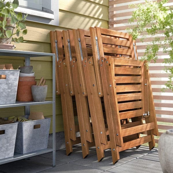 Ikea NÄMMARÖ - Reclining chair, outdoor, foldable light brown stained