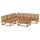 NÄMMARÖ 4-seat conversation set, outdoor, outdoor/light brown stained, 254 cm