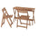 NÄMMARÖ - Folding table/2 chairs, garden, folding mordant light brown,108x37 cm