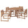 NÄMMARÖ - Tavolo+4 sedie braccioli, giardino, mordente marrone chiaro/Frösön/Duvholmen beige,130 cm