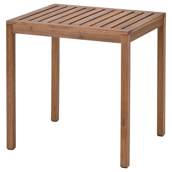 NÄMMARÖ table, outdoor, light brown stained, 75x63 cm