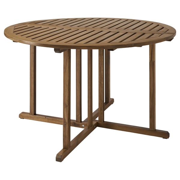 NÄMMARÖ table, outdoor, light brown stained, 130 cm