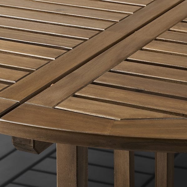 Ikea NÄMMARÖ - Garden table, light brown stain,130 cm