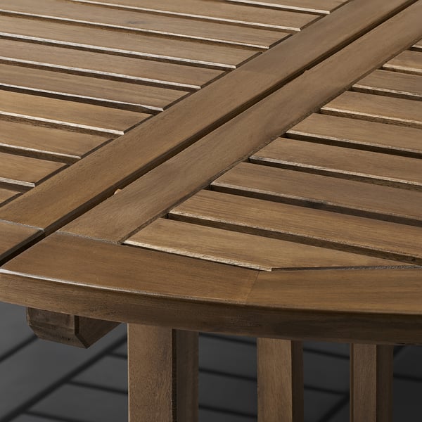 NÄMMARÖ table, outdoor, light brown stained, 130 cm