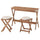 NÄMMARÖ - Table and 2 garden stools, mordant light brown folding/folding Frösön/Duvholmen beige,108x37 cm